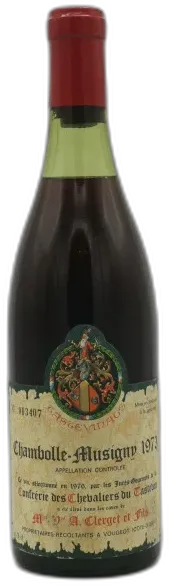 image du vin Chambolle Musigny Tasteviné 1973 Domaine Clerget