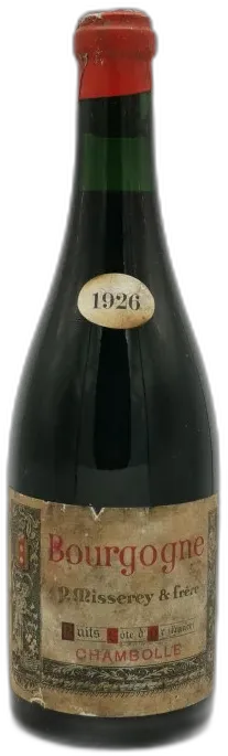 photo du vin Chambolle Musigny 1926 p Misserey & frère