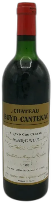 image du vin Château Boyd Cantenac 1986 Margaux Cru Classé
