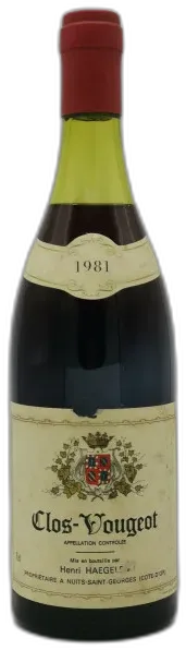 photo du vin Clos de Vougeot 1981 Grand Cru Domaine Haegelen Jayer