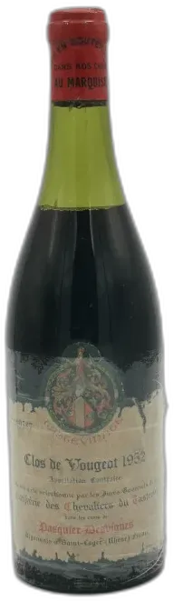 photo du vin Clos de Vougeot Grand Cru 1952 Pasquier Desvignes