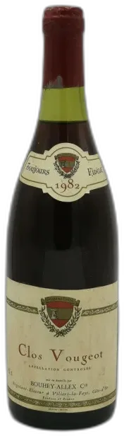 vue du vin Clos de Vougeot Grand Cru 1982 Domaine Bouhey Allex