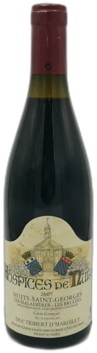photo du vin Nuits-Saint-Georges les maladières les brulées cuvée Grangier 2007 Hospices de Nuits Mise Duc Tribert d’Hargilly