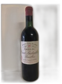 image du vin Château Haut Batailley 1961 Pauillac Grand Cru Classé