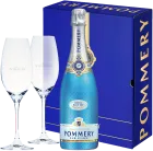 image du vin Champagne Pommery Royal Blue Sky 2 Flûtes