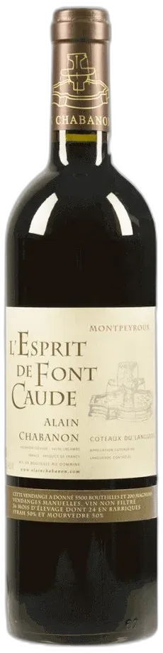photo du vin Domaine Alain Chabanon Cuvée l’Esprit de Font Caude Aop Coteaux du Languedoc Vin Rouge Bio