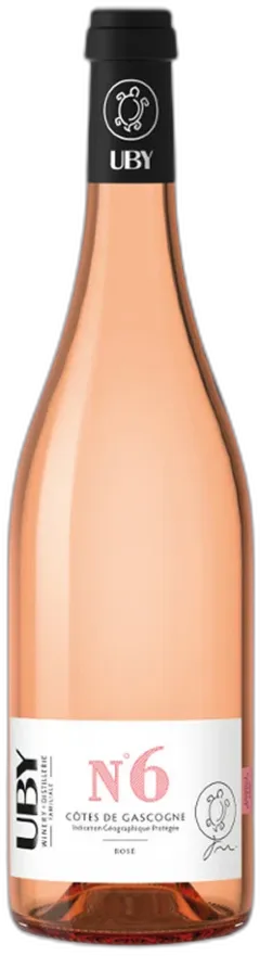 vue du vin Domaine Uby n°6 Rosé Igp Côtes de Gascogne Vin Rosé