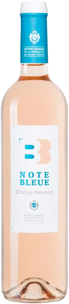 vue du vin Maîtres Vignerons de la Presqu’Île de Saint-Tropez Note Bleue Aop Côtes de Provence Rosé