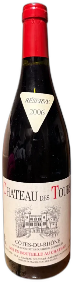 photo du vin Rayas Chateau des Tours Cotes du Rhone Rouge Reserve, Rhone, France 2006