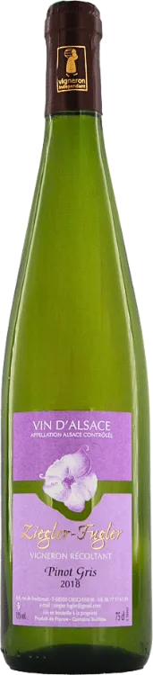 photo du vin Pinot Gris 2018 Domaine Ziegler Fugler