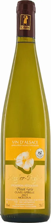 photo du vin Pinot Gris 2021 Cuvée "Isabelle" Domaine Ziegler Fugler