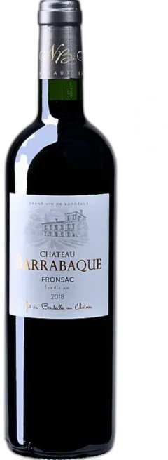 vue du vin Fronsac Château Barrabaque Cuvée Tradition