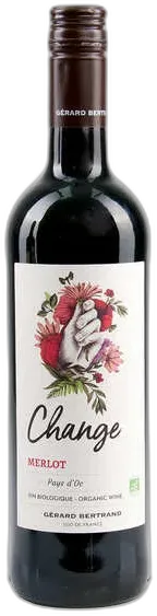 image du vin Change Merlot Vin Bio et Sans Sulfites Ajoutés