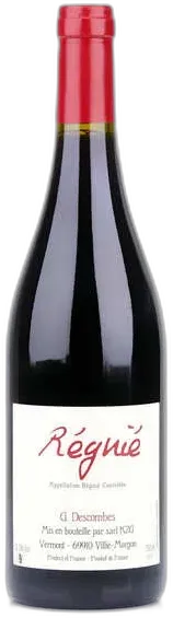 photo du vin Régnié Aoc Vin Rouge du Beaujolais Bio et Sans Sulfites Ajoutés