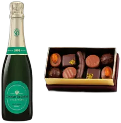 illustration du vin Assortiment de Chocolats et Canard Duchêne en Bouteille