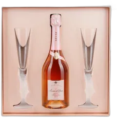 image du vin Champagne Deutz Cuvée Amour Rosé en 2 Flûtes