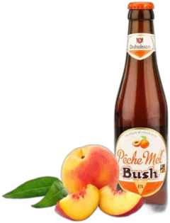 photos du vin Pêche Mel Bush Bière Belge Forte Aromatisée à la Pêche