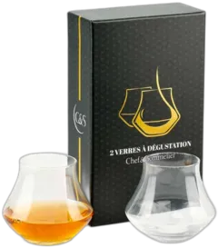 vue du vin 2 Verres Dégustation Warm Whisky