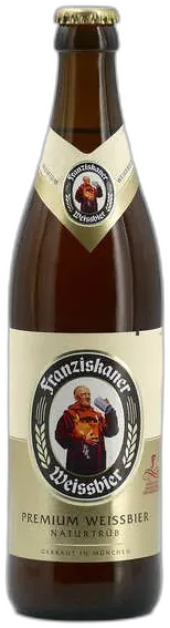 vue du vin Franziskaner Hefe-Weissbier Naturtrüb Bière Allemande