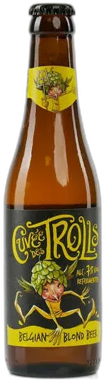 vue du vin Bière Blonde Belge Cuvée des Trolls Son Verre