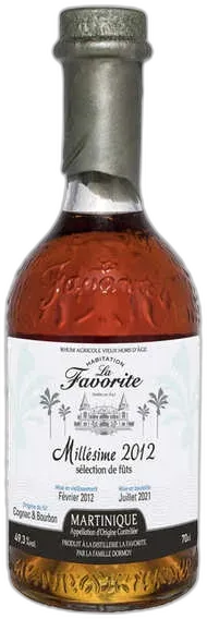 photo du vin la Favorite 9 Ans Millésime Vieux Hors d’Âge de la Martinique