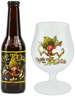vue du vin Bière Blonde Belge Cuvée des Trolls Son Verre