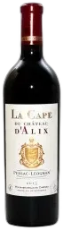photo du vin Pessac Léognan la Cape du Château d’Alix 2015