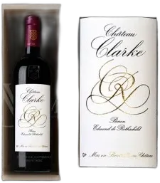 vue du vin Magnum Listrac en Médoc Château Clarke 2018 Rothschild en Plumiers Bois