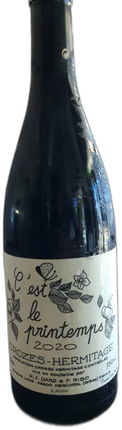 illustration du vin c’Est le Printemps Croze Hermitage 2020 Dard et Ribo