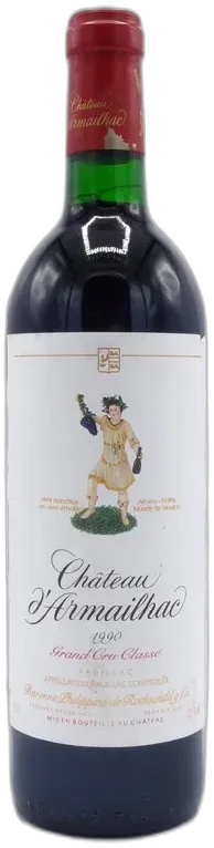 photo du vin Château d’Armailhac Rothschild 5 Grand Cru Classé Pauillac 1990