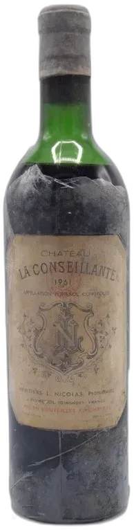 capture du vin Conseillante 1961 Pomerol