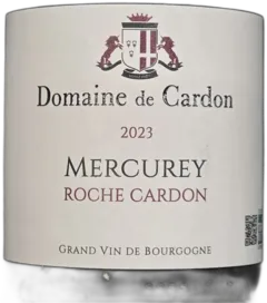 photo du vin Mercurey 2023 Rouge Roche Cardon Cardon