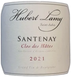 photo du vin Santenay 2021 les Hates Hubert Lamy