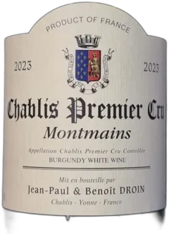 photo du vin Chablis 1er Cru 2023 Blanc Montmains Droin