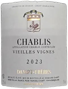 photo du vin Chablis 2023 Blanc Vieilles Vignes Dampt