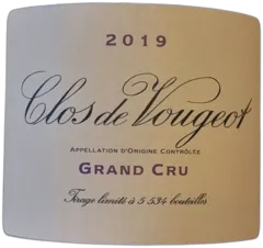 capture du vin Bio Clos-de-Vougeot Grand Cru 2019 Rouge la Vougeraie