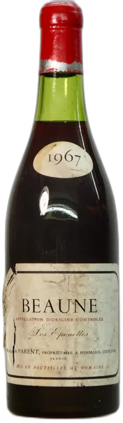 photo du vin Beaune 1er Cru Epenottes, Domaine Parent, 1967