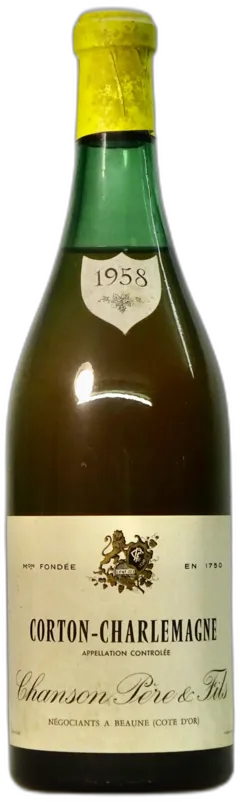 photos du vin Corton Charlemagne, Grand Cru, Domaine Chanson, 1958