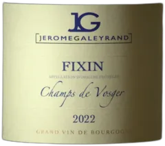 photo du vin Fixin Rouge 2022 Champs de Vosger Galeyrand
