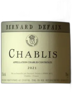 photo du vin Chablis Bernard Defaix