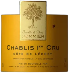 aperçu du vin Chablis 1er Cru Côte de Léchet Domaine Pommier