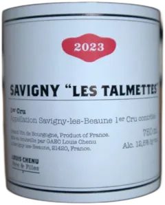 image du vin 1er Cru Savigny-les-Beaune Rouge les Talmettes Louis Chenu & Filles