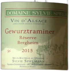 photo du vin Alsace Gewurtztraminer Spielmann