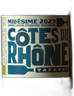 photo du vin Taparas Blanc Côtes du Rhône Estezargues