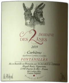 photo du vin Corbières Fontanilles les 2 Ânes