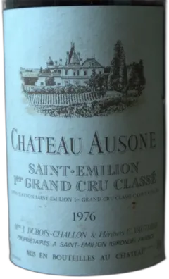 photo du vin Ausone 1976 Saint Émilion Grand Cru