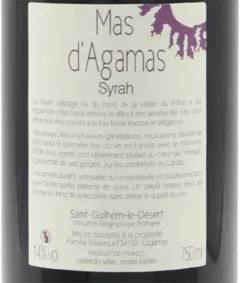 image du vin Saint-Guilhem-le-Désert Syrah 2022 Mas d’Agamas