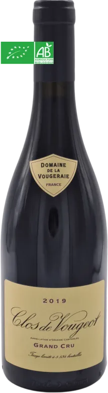 photo du vin Clos de Vougeot Grand Cru 2019 Domaine de la Vougeraie