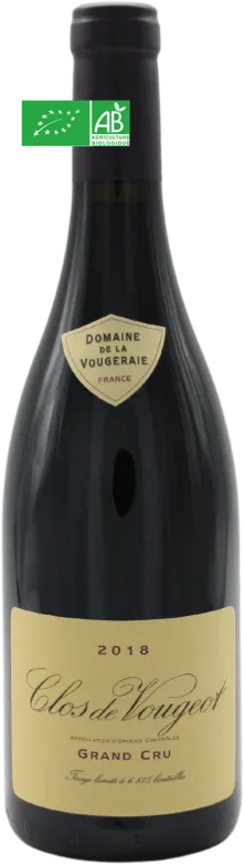photo du vin Clos de Vougeot Grand Cru 2018 Domaine de la Vougeraie