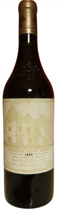 vue du vin Château Haut-Brion 1986 Pessac-Léognan, 1er Grand Cru Classé